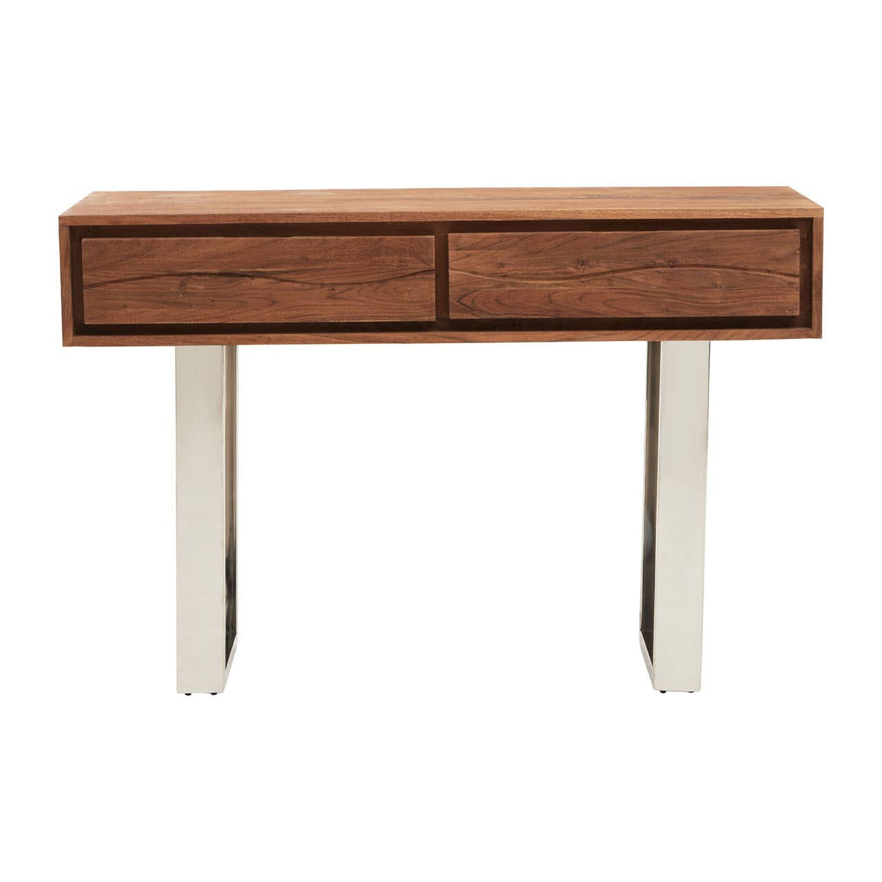 Simla Acacia Wood Two Drawer Console Table