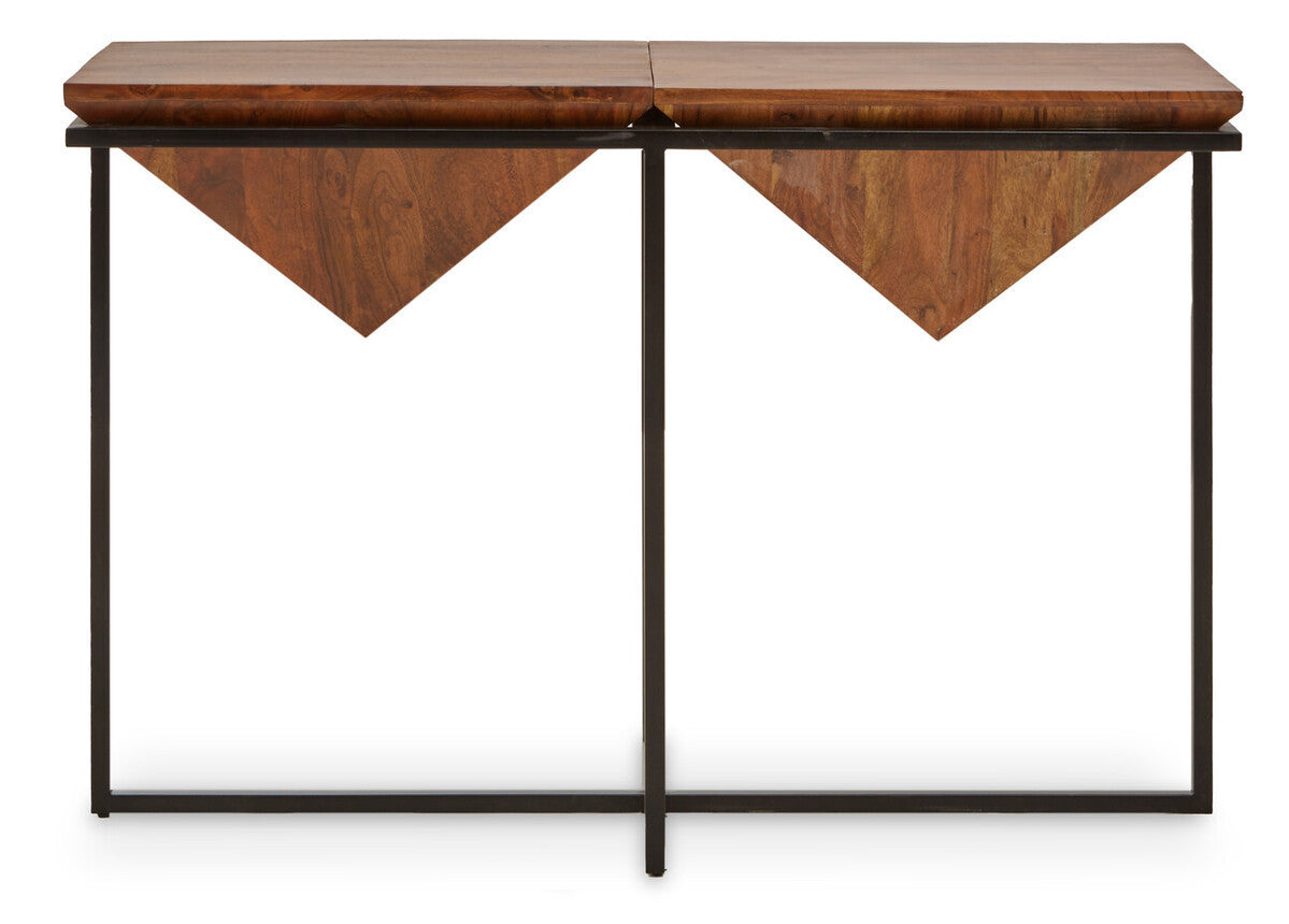 Shimla Acacia Pyramid Console Table