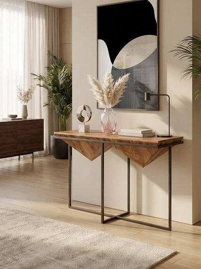 Shimla Acacia Pyramid Console Table