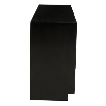 Sarter Seven Drawer Black Mango Wood Chest
