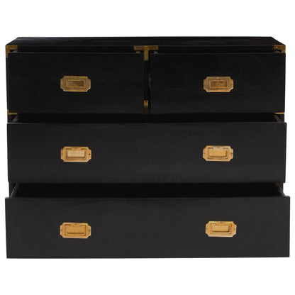 Sarter Seven Drawer Black Mango Wood Chest