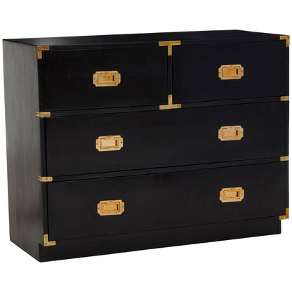 Sarter Seven Drawer Black Mango Wood Chest