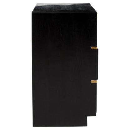 Sarter Seven Drawer Black Mango Wood Chest