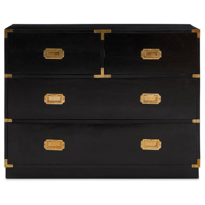 Sarter Seven Drawer Black Mango Wood Chest
