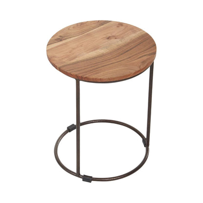 Boho Nest Of Three Natural Acacia Wood Tables