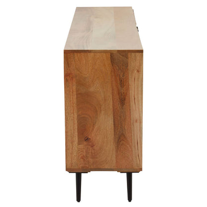 Boho Two Door and Three Drawer Mango Wood Sideboard