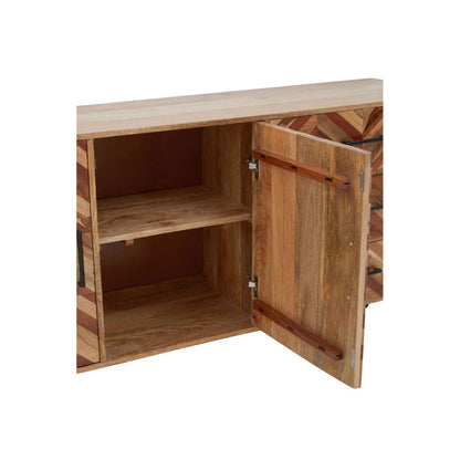 Boho Two Door and Three Drawer Mango Wood Sideboard