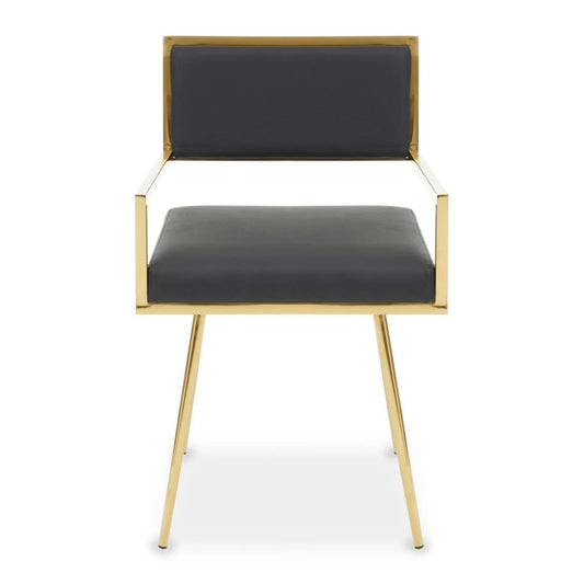 Azalea Black Faux Leather Dining Chair
