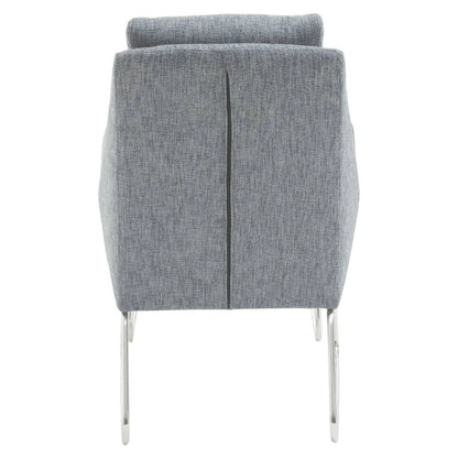Azalea Grey Fabric Lounge Chair And Footstool Set