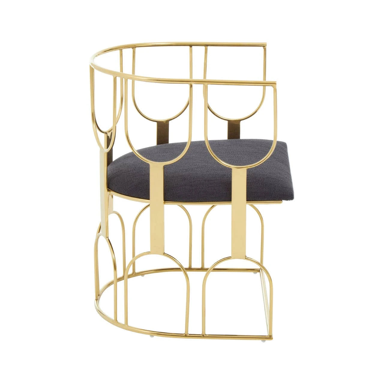 Azalea Black Dining Chair with Gold Frame