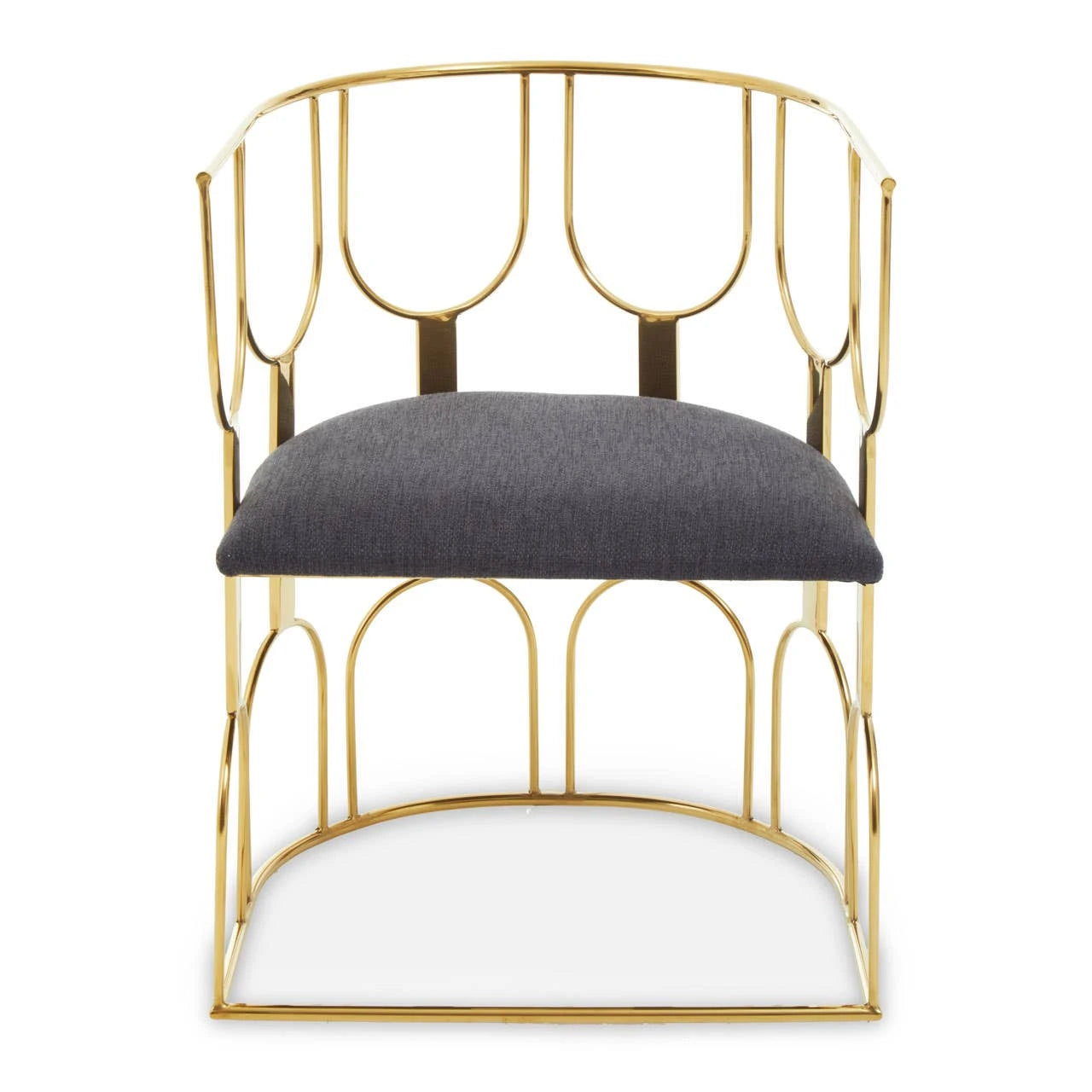 Azalea Black Dining Chair with Gold Frame