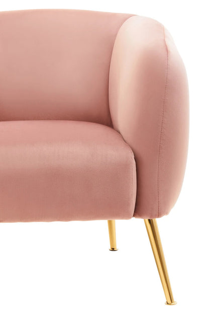 Yasmeen Pink Velvet Armchair
