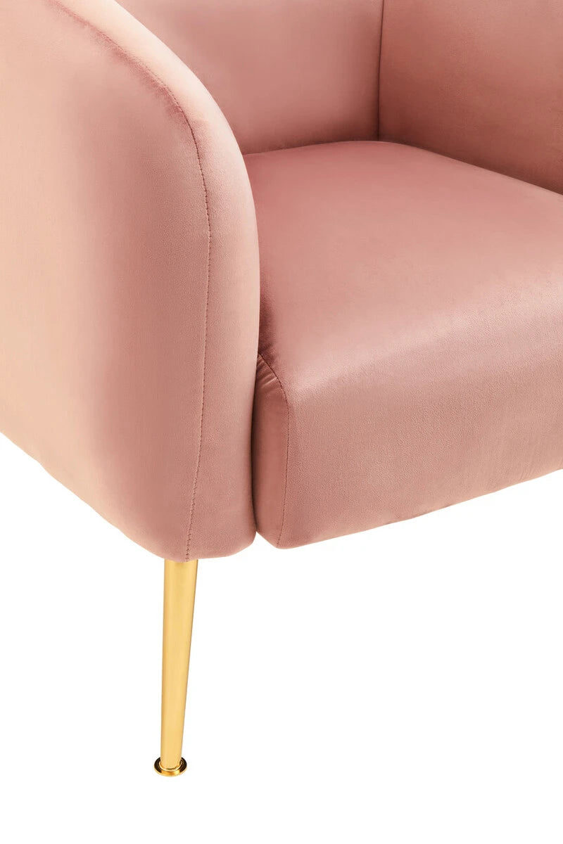 Yasmeen Pink Velvet Armchair
