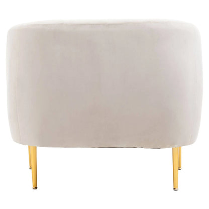 Yasmeen Silver Grey Velvet Armchair