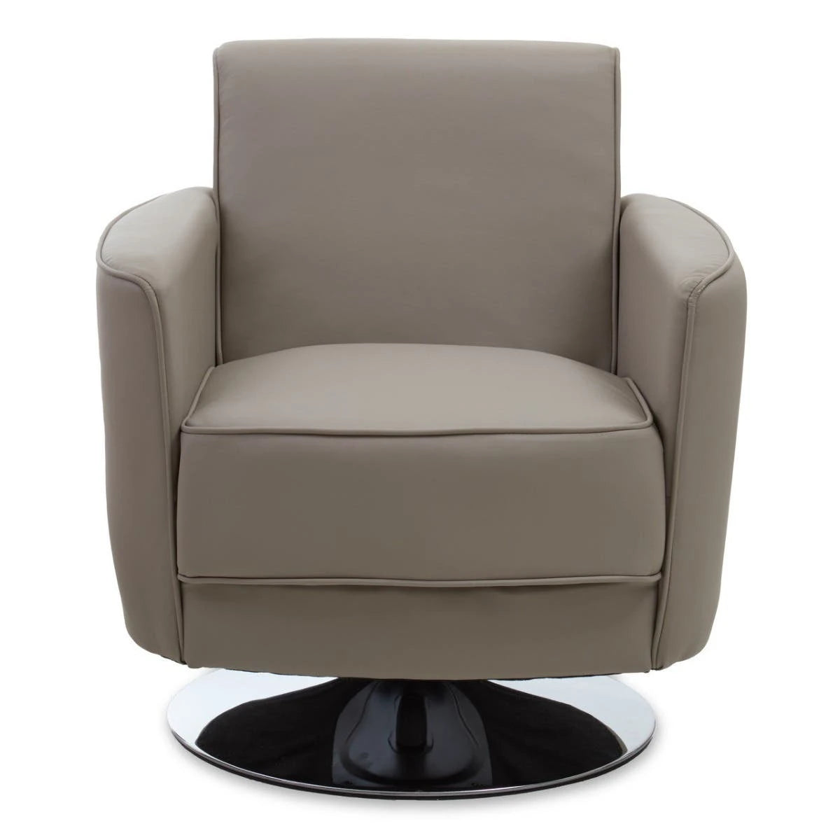 Wester Mink Leather Effect Swivel Chair