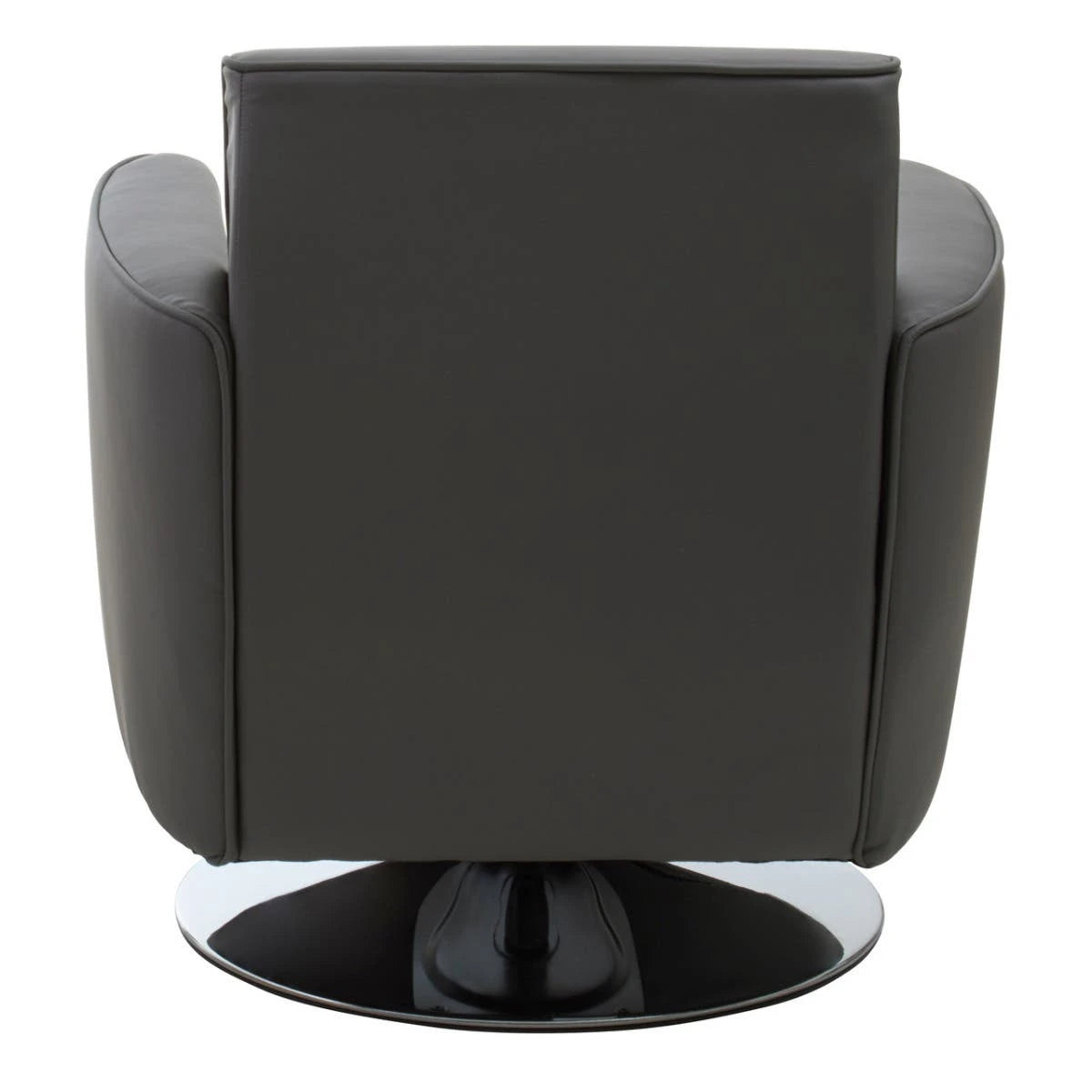 Wester Grey Leather Effect Swivel Chair