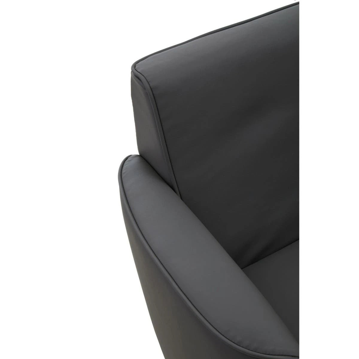 Wester Grey Leather Effect Swivel Chair