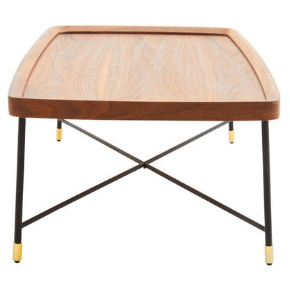 Doha Coffee Table With Cross Metal Legs