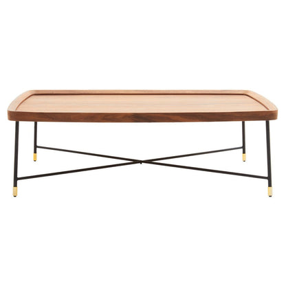 Doha Coffee Table With Cross Metal Legs