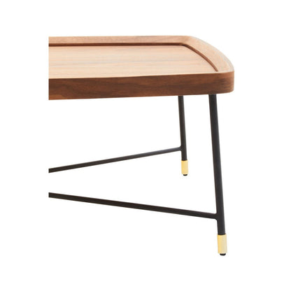 Doha Coffee Table With Cross Metal Legs