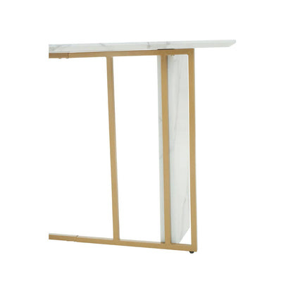 Vieste White Marble Effect Console Table