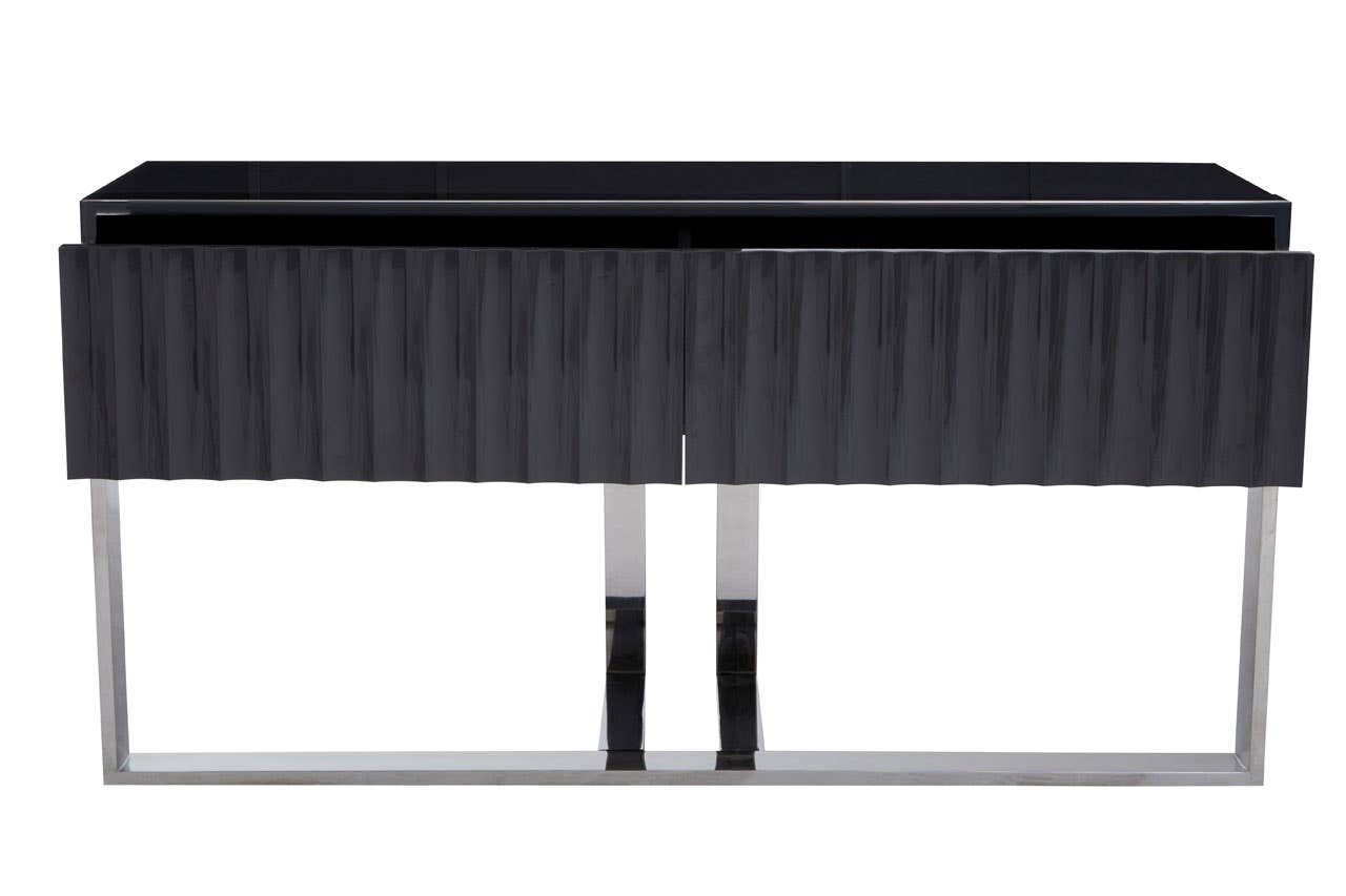 Genoa Grey Gloss Finish Console Table