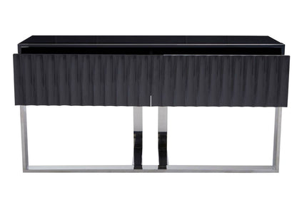 Genoa Grey Gloss Finish Console Table