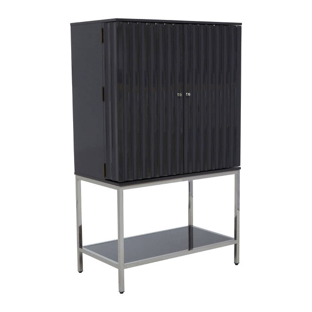Genoa Grey Gloss Finish Cabinet