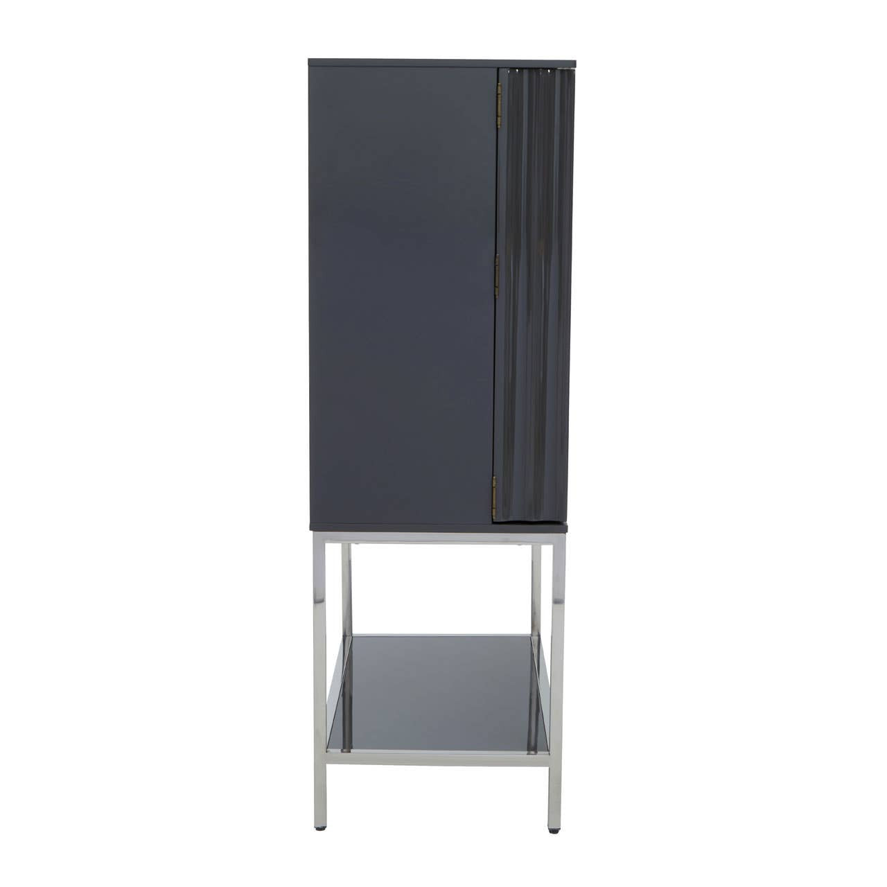 Genoa Grey Gloss Finish Cabinet