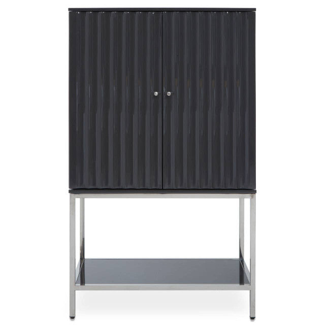 Genoa Grey Gloss Finish Cabinet