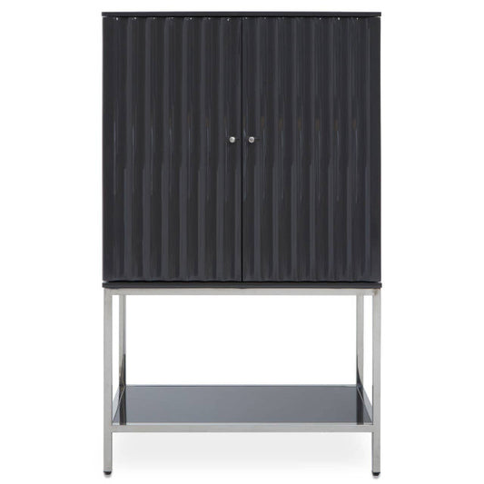 Genoa Grey Gloss Finish Cabinet