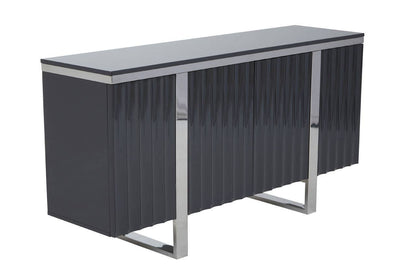 Genoa Four Door Grey Gloss Finish Sideboard