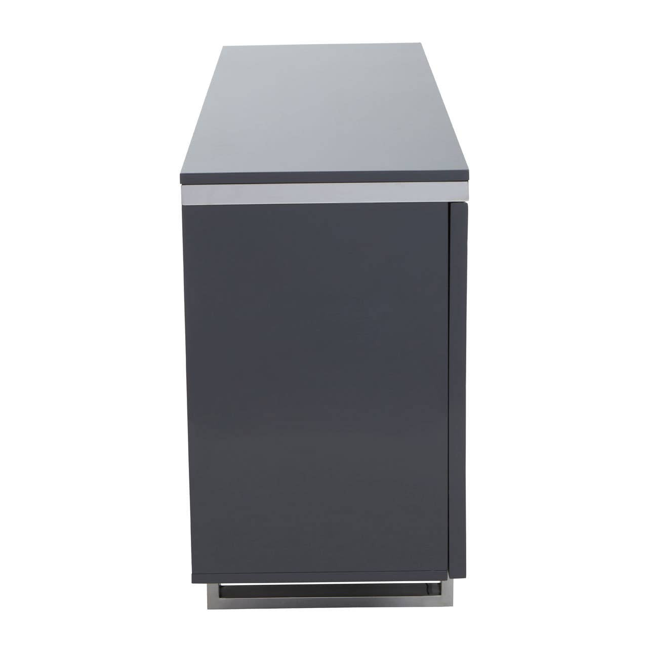 Genoa Four Door Grey Gloss Finish Sideboard