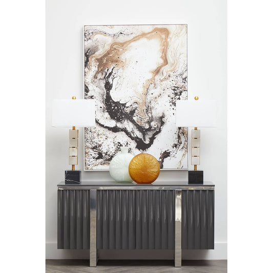 Genoa Four Door Grey Gloss Finish Sideboard