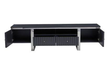 Genoa Grey Gloss Finish Media Unit