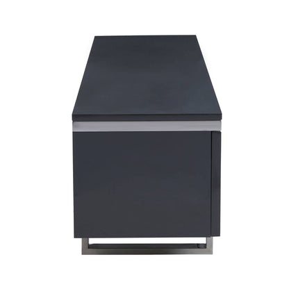 Genoa Grey Gloss Finish Media Unit