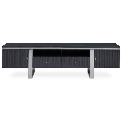 Genoa Grey Gloss Finish Media Unit