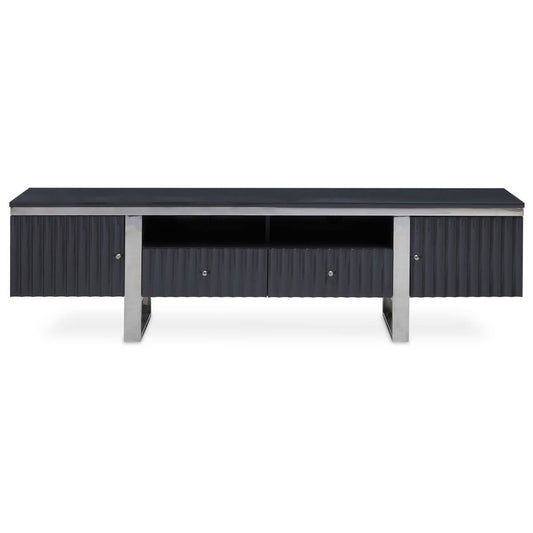 Genoa Grey Gloss Finish Media Unit