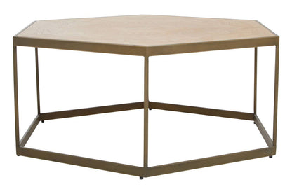 Grenoble Hexagonal Oak Veneer Coffee Table
