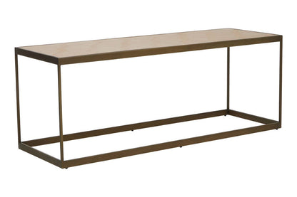 Grenoble Oak Veneer and Brushed Brass Coffee Table