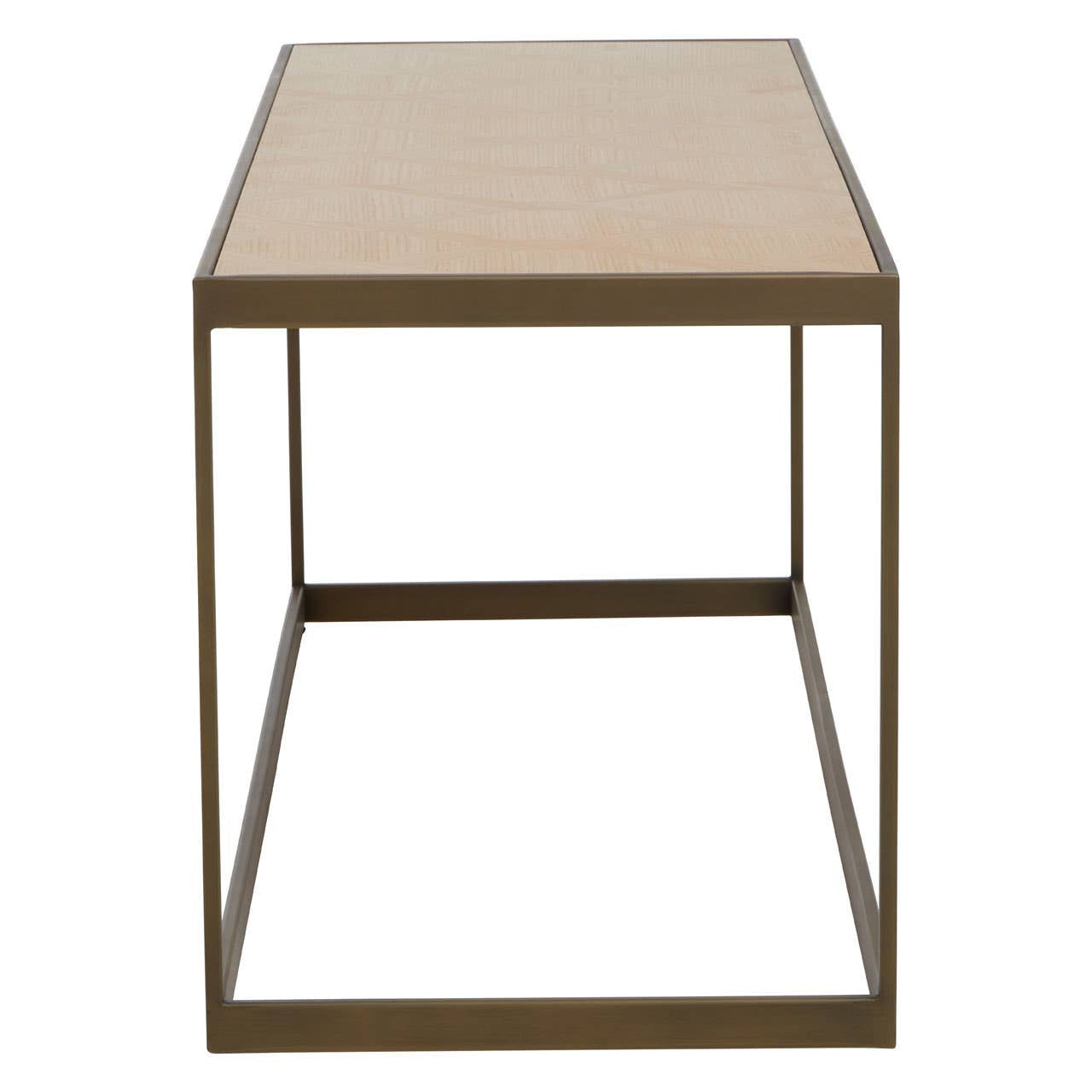 Grenoble Oak Veneer and Brushed Brass Coffee Table