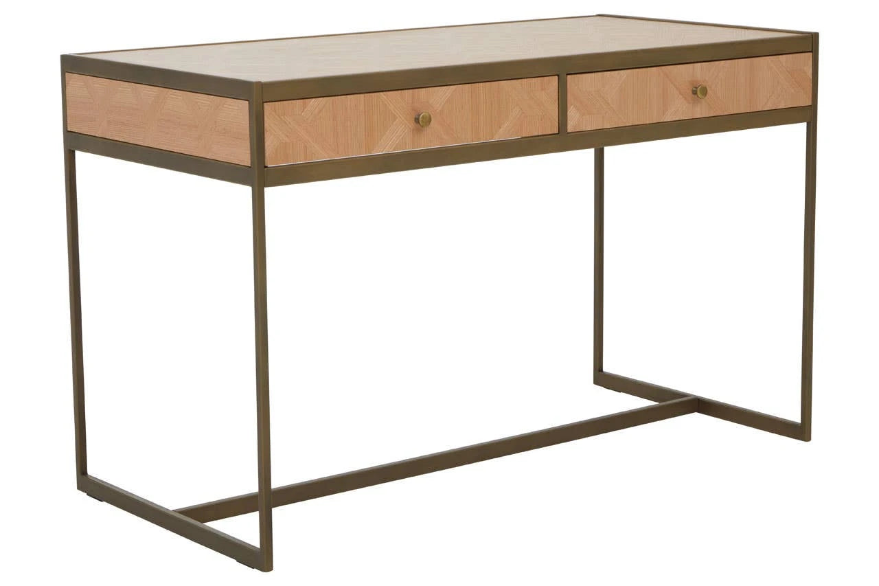 Grenoble Oak Veneer 2 Drawer Desk
