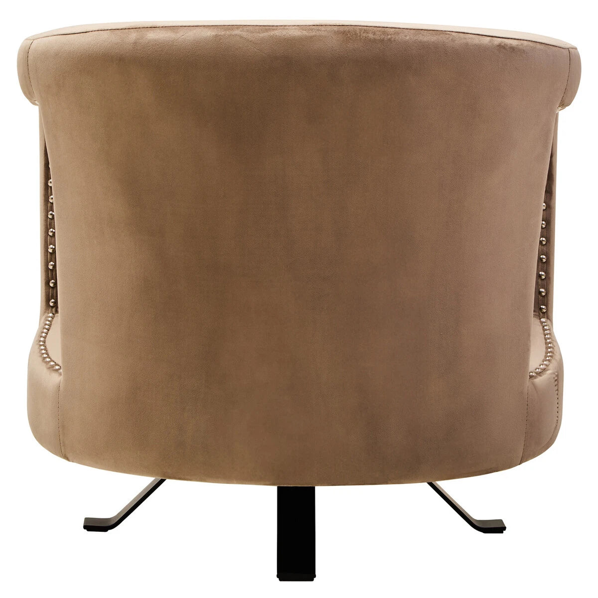Hestia Mink Velvet Swivel Chair