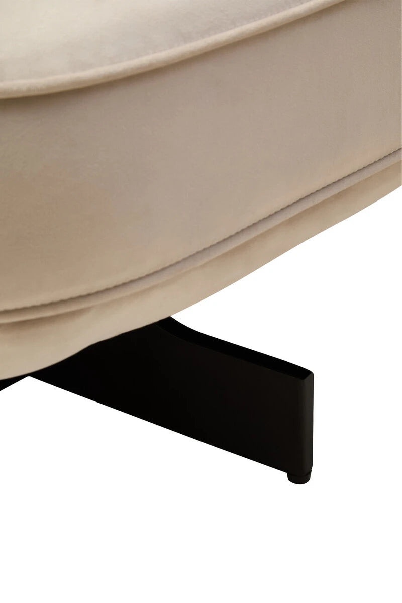 Hale Cream Velvet Swivel Chair