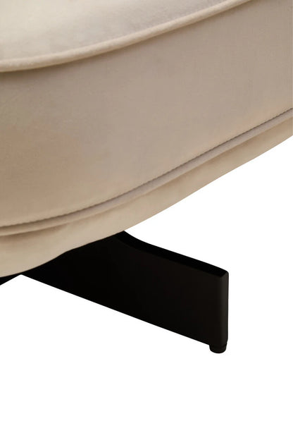 Hale Cream Velvet Swivel Chair