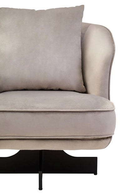 Hale Grey Velvet Swivel Chair
