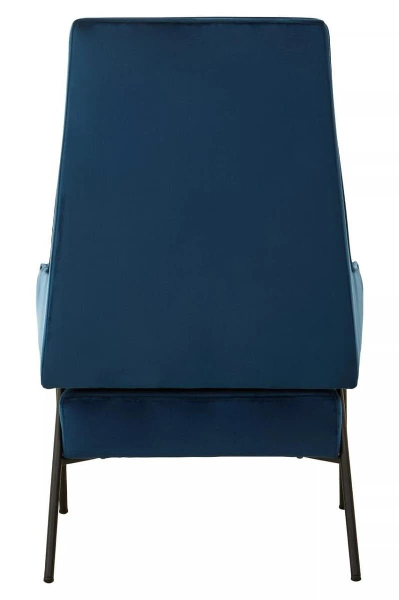 Henia Blue Velvet Chair