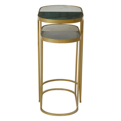 Suar Nest Of Two Marble Top Side Tables