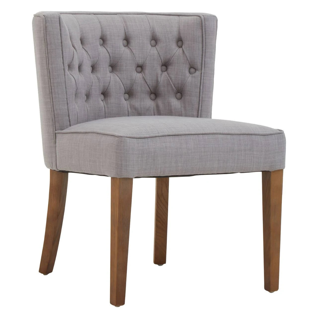 Parkside Grey Fabric Curved Dining Chair