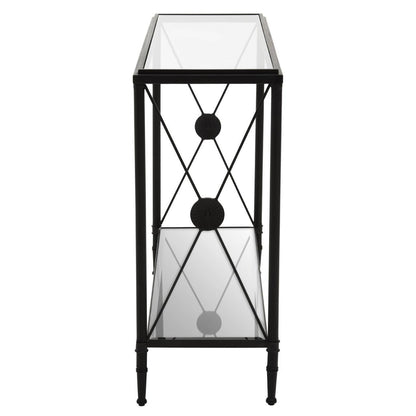 Axis Console Table With Black Finish Frame